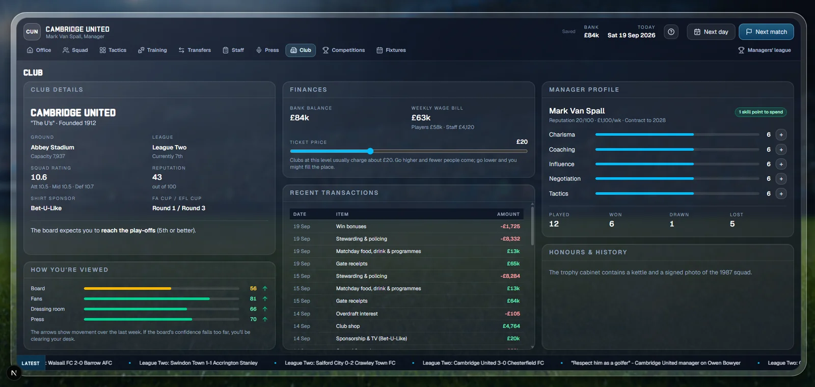 Club profile
